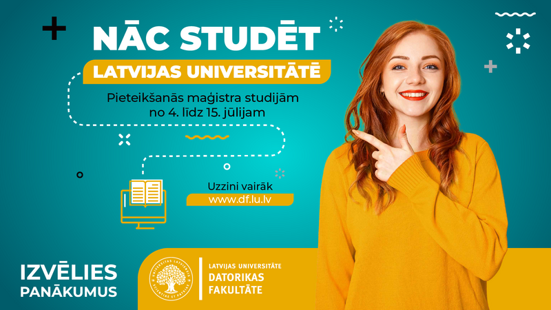 Sākusies uzņemšana maģistra līmeņa studijās