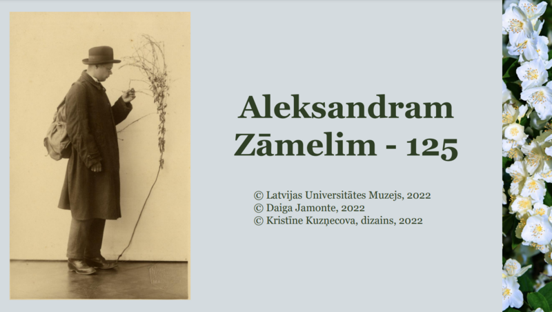 Virtuālā izstāde “Aleksandram Zāmelim 125”