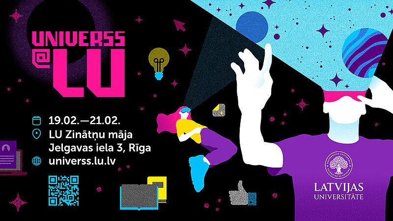 Studiju festivāls “Universs@LU 2026” notiks trīs dienas – no 19. līdz 21. februārim – LU Akadēmiskajā centrā