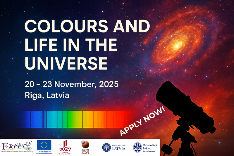 Norisināsies ar Visuma izpēti saistīta darbnīca "Colours and Life in The Universe"