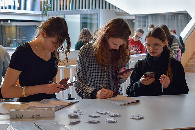 Skolēni apgūst gadījuma klejošanu Mazās matemātikas universitātes nodarbības ietvaros