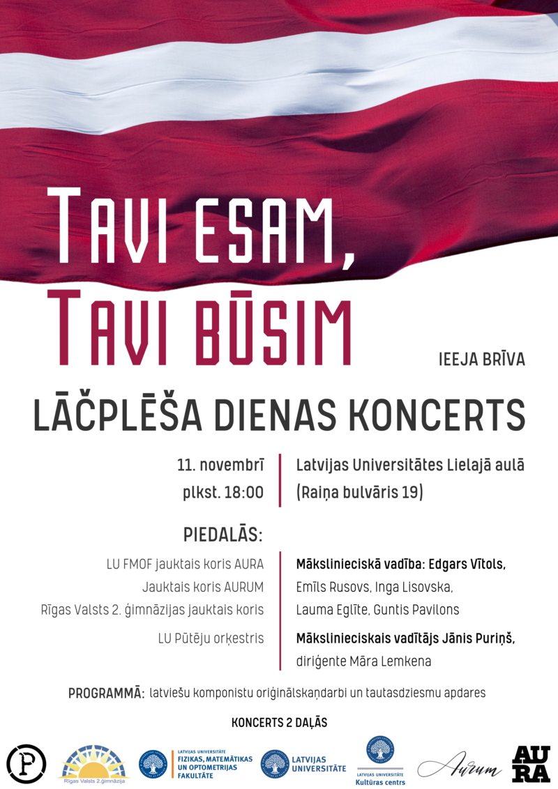 Lāčplēša dienai veltīts koncerts "Tavi esam, Tavi būsim" 