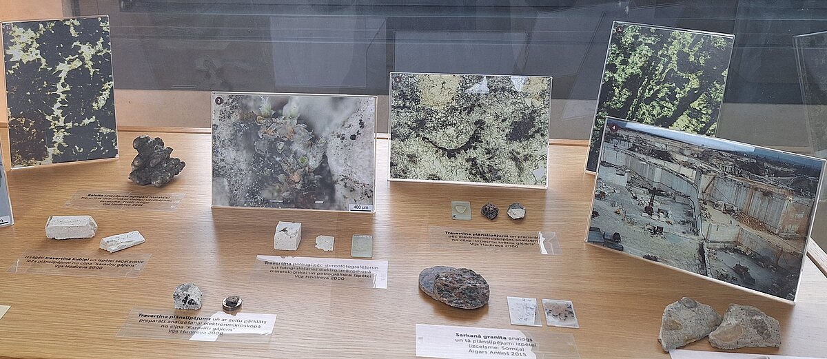 Dabīgā akmens: travertīna un granīta pirms restaurācijas izpētes materiāli. Dabīgā akmens: travertīna un granīta pirms restaurācijas izpētes materiāli.